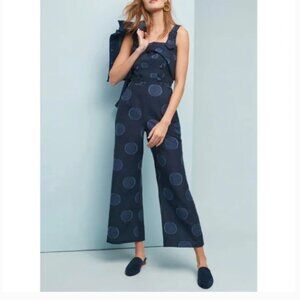 Anthropologie | Eva Franco textured polka dot jumpsuit | xs